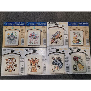 CRAFTERS SQUARES COUNTED CROSS STITCH LOT OF 8 CHARTS ONLY Animals Country